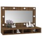 vidaXL Mueble con espejo y LED marrón roble 90x31,5x62 cm vidaXL Mueble con espejo y LED marrón roble 90x31,5x62 cm