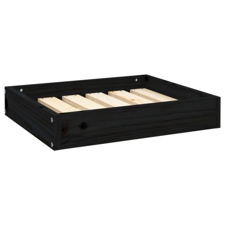 vidaXL Cama para perros madera maciza de pino negro 51,5x44x9 cm