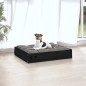 vidaXL Cama para perros madera maciza de pino negro 51,5x44x9 cm vidaXL Cama para perros madera maciza de pino negro 51,5x44x9 cm