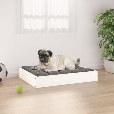 vidaXL Cama para perros madera maciza de pino blanco 61,5x49x9 cm
