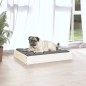 vidaXL Cama para perros madera maciza de pino blanco 61,5x49x9 cm vidaXL Cama para perros madera maciza de pino blanco 61,5x49x9 cm