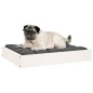 vidaXL Cama para perros madera maciza de pino blanco 61,5x49x9 cm vidaXL Cama para perros madera maciza de pino blanco 61,5x49x9 cm