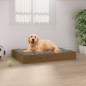 vidaXL Cama para perros madera maciza pino marrón miel 71,5x54x9 cm vidaXL Cama para perros madera maciza pino marrón miel 71,5x54x9 cm