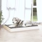 vidaXL Cama para perros madera maciza de pino blanco 101,5x74x9 cm vidaXL Cama para perros madera maciza de pino blanco 101,5x74x9 cm