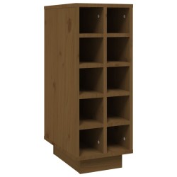 vidaXL Botellero madera maciza de pino marrón miel 23x34x61 cm