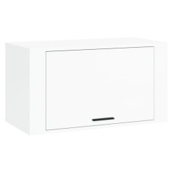 vidaXL Mueble zapatero pared contrachapada blanco brillo 70x35x38 cm