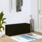 vidaXL Mueble zapatero pared madera contrachapada negro 100x35x38 cm