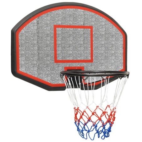vidaXL Tablero de baloncesto polietileno negro 71x45x2 cm