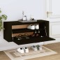 vidaXL Mueble zapatero pared madera contrachapada negro 100x35x38 cm