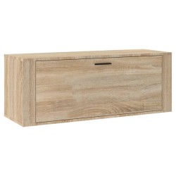 vidaXL Mueble zapatero pared contrachapada roble Sonoma 100x35x38 cm