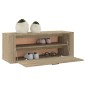 vidaXL Mueble zapatero pared contrachapada roble Sonoma 100x35x38 cm vidaXL Mueble zapatero pared contrachapada roble Sonoma 100x35x38 cm