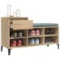 vidaXL Mueble zapatero madera contrachapada roble Sonoma 102x36x60 cm vidaXL Mueble zapatero madera contrachapada roble Sonoma 102x36x60 cm