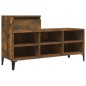 vidaXL Mueble zapatero madera contrachapada roble ahumado 102x36x60 cm vidaXL Mueble zapatero madera contrachapada roble ahumado 102x36x60 cm
