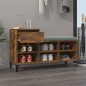 vidaXL Mueble zapatero madera contrachapada roble ahumado 102x36x60 cm vidaXL Mueble zapatero madera contrachapada roble ahumado 102x36x60 cm