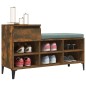 vidaXL Mueble zapatero madera contrachapada roble ahumado 102x36x60 cm vidaXL Mueble zapatero madera contrachapada roble ahumado 102x36x60 cm
