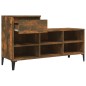 vidaXL Mueble zapatero madera contrachapada roble ahumado 102x36x60 cm vidaXL Mueble zapatero madera contrachapada roble ahumado 102x36x60 cm