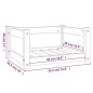 vidaXL Cama para perros madera maciza de pino 55,5x45,5x28 cm