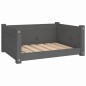 vidaXL Cama para perros madera maciza de pino gris 65,5x50,5x28 cm vidaXL Cama para perros madera maciza de pino gris 65,5x50,5x28 cm