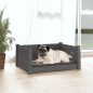 vidaXL Cama para perros madera maciza de pino gris 65,5x50,5x28 cm vidaXL Cama para perros madera maciza de pino gris 65,5x50,5x28 cm