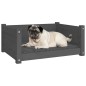 vidaXL Cama para perros madera maciza de pino gris 65,5x50,5x28 cm vidaXL Cama para perros madera maciza de pino gris 65,5x50,5x28 cm