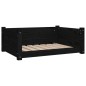 vidaXL Cama para perros madera maciza de pino negro 75,5x55,5x28 cm vidaXL Cama para perros madera maciza de pino negro 75,5x55,5x28 cm