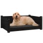 vidaXL Cama para perros madera maciza de pino negro 75,5x55,5x28 cm vidaXL Cama para perros madera maciza de pino negro 75,5x55,5x28 cm