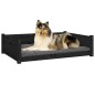vidaXL Cama para perros madera maciza de pino negro 95,5x65,5x28 cm vidaXL Cama para perros madera maciza de pino negro 95,5x65,5x28 cm