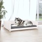 vidaXL Cama para perros madera maciza de pino blanco 105,5x75,5x28 cm vidaXL Cama para perros madera maciza de pino blanco 105,5x75,5x28 cm