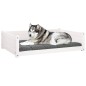 vidaXL Cama para perros madera maciza de pino blanco 105,5x75,5x28 cm vidaXL Cama para perros madera maciza de pino blanco 105,5x75,5x28 cm