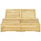 vidaXL Tumbona doble de madera de pino impregnada verde vidaXL Tumbona doble de madera de pino impregnada verde