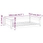 vidaXL Cama para perros madera maciza de pino blanco 105,5x75,5x28 cm vidaXL Cama para perros madera maciza de pino blanco 105,5x75,5x28 cm