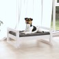 vidaXL Cama para perros madera maciza de pino blanco 55,5x45,5x28 cm vidaXL Cama para perros madera maciza de pino blanco 55,5x45,5x28 cm