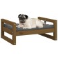 vidaXL Cama para perros madera maciza pino marrón miel 65,5x50,5x28 cm vidaXL Cama para perros madera maciza pino marrón miel 65,5x50,5x28 cm