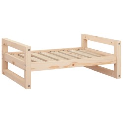 vidaXL Cama para perros madera maciza de pino 75,5x55,5x28 cm