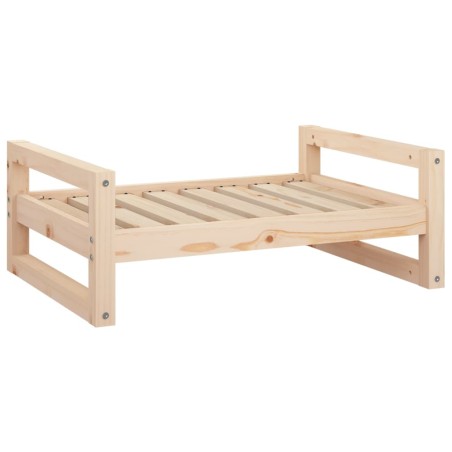 vidaXL Cama para perros madera maciza de pino 75,5x55,5x28 cm