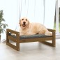 vidaXL Cama para perros madera maciza pino marrón miel 75,5x55,5x28 cm vidaXL Cama para perros madera maciza pino marrón miel 75,5x55,5x28 cm