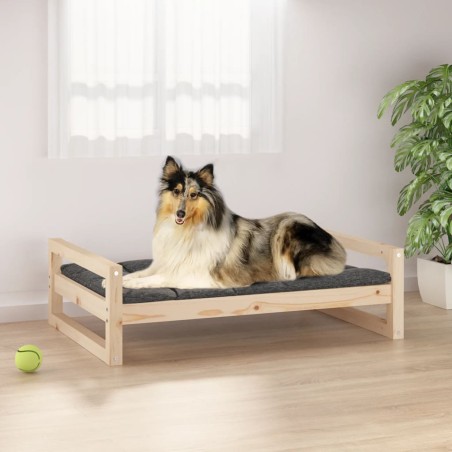 vidaXL Cama para perros madera maciza de pino 95,5x65,5x28 cm