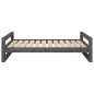 vidaXL Cama para perros madera maciza de pino gris 105,5x75,5x28 cm vidaXL Cama para perros madera maciza de pino gris 105,5x75,5x28 cm