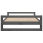 vidaXL Cama para perros madera maciza de pino gris 105,5x75,5x28 cm vidaXL Cama para perros madera maciza de pino gris 105,5x75,5x28 cm