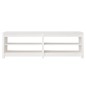 vidaXL Banco zapatero de madera maciza de pino blanco 160x36,5x50 cm