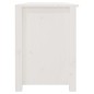 vidaXL Banco zapatero de madera maciza de pino blanco 160x36,5x50 cm