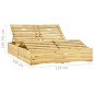 vidaXL Tumbona doble de madera de pino impregnada verde vidaXL Tumbona doble de madera de pino impregnada verde