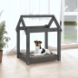 vidaXL Cama para perros madera maciza de pino gris 61x50x70 cm vidaXL Cama para perros madera maciza de pino gris 61x50x70 cm