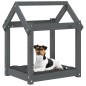 vidaXL Cama para perros madera maciza de pino gris 61x50x70 cm vidaXL Cama para perros madera maciza de pino gris 61x50x70 cm