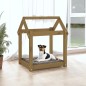 vidaXL Cama para perros madera maciza pino marrón miel 61x50x70 cm vidaXL Cama para perros madera maciza pino marrón miel 61x50x70 cm