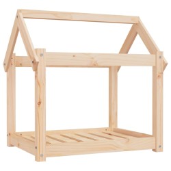vidaXL Cama para perros madera maciza de pino 71x55x70 cm