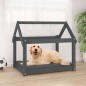 vidaXL Cama para perros madera maciza de pino gris 81x60x70 cm vidaXL Cama para perros madera maciza de pino gris 81x60x70 cm