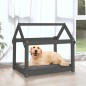 vidaXL Cama para perros madera maciza de pino gris 81x60x70 cm vidaXL Cama para perros madera maciza de pino gris 81x60x70 cm