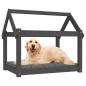 vidaXL Cama para perros madera maciza de pino gris 81x60x70 cm vidaXL Cama para perros madera maciza de pino gris 81x60x70 cm