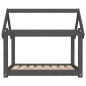vidaXL Cama para perros madera maciza de pino gris 81x60x70 cm vidaXL Cama para perros madera maciza de pino gris 81x60x70 cm